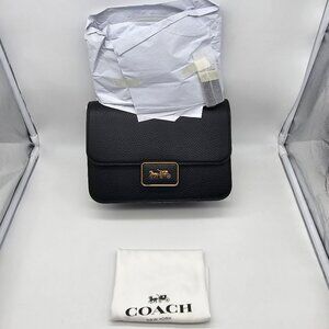 Coach Alie Shoulder Bag Black Leather 3928